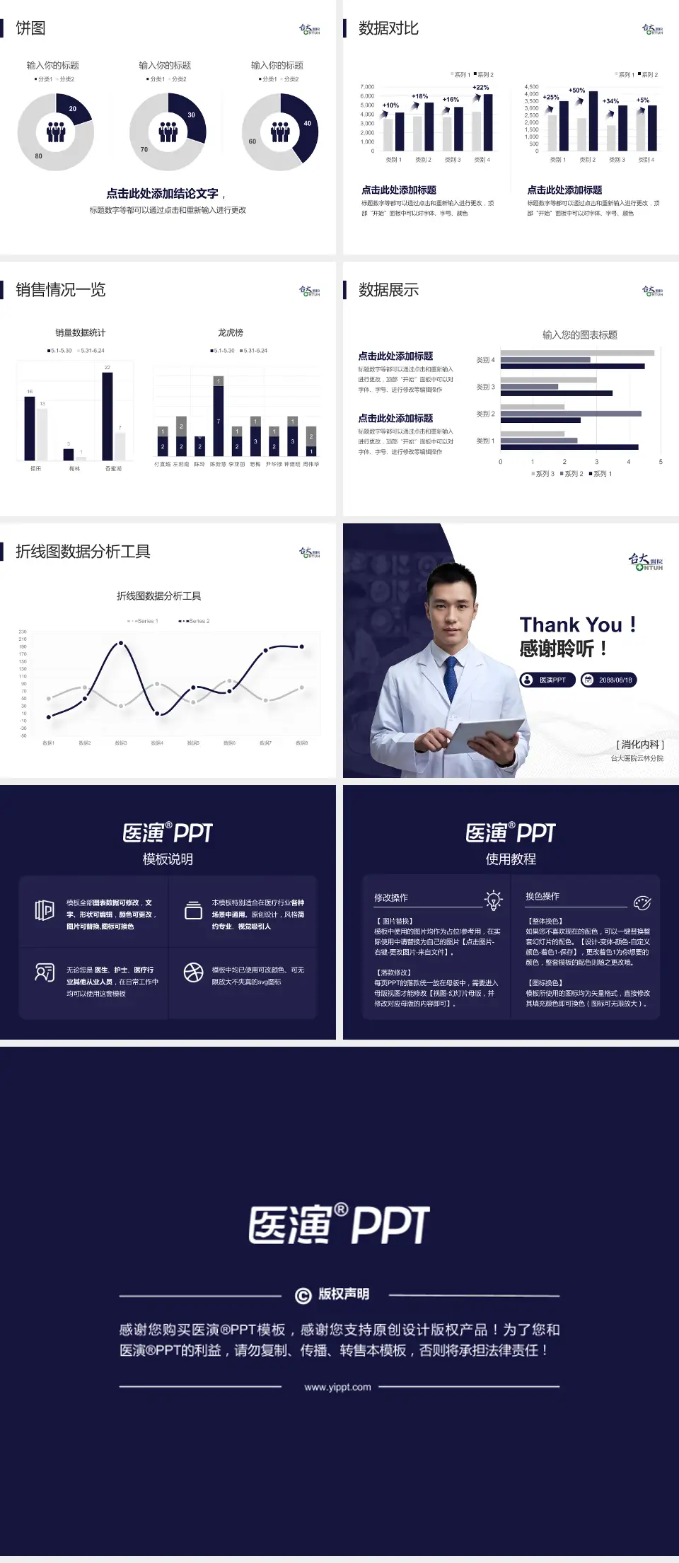 台大医院云林分院病例分享与讨论PPT模板4:3格式幻灯片预览图4