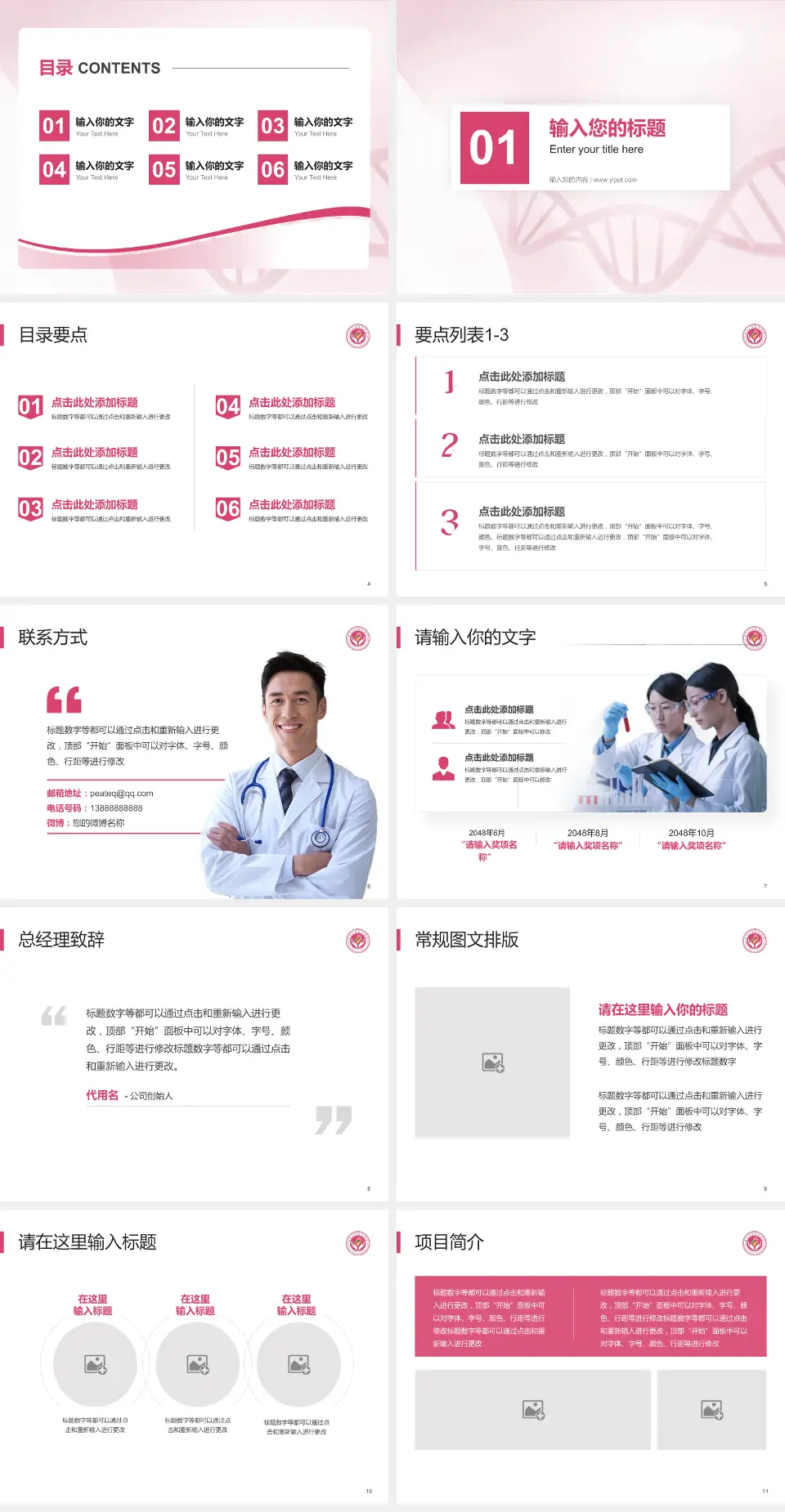 定西市安定区妇幼保健院项目申请与汇报PPT模板4:3格式幻灯片预览图2