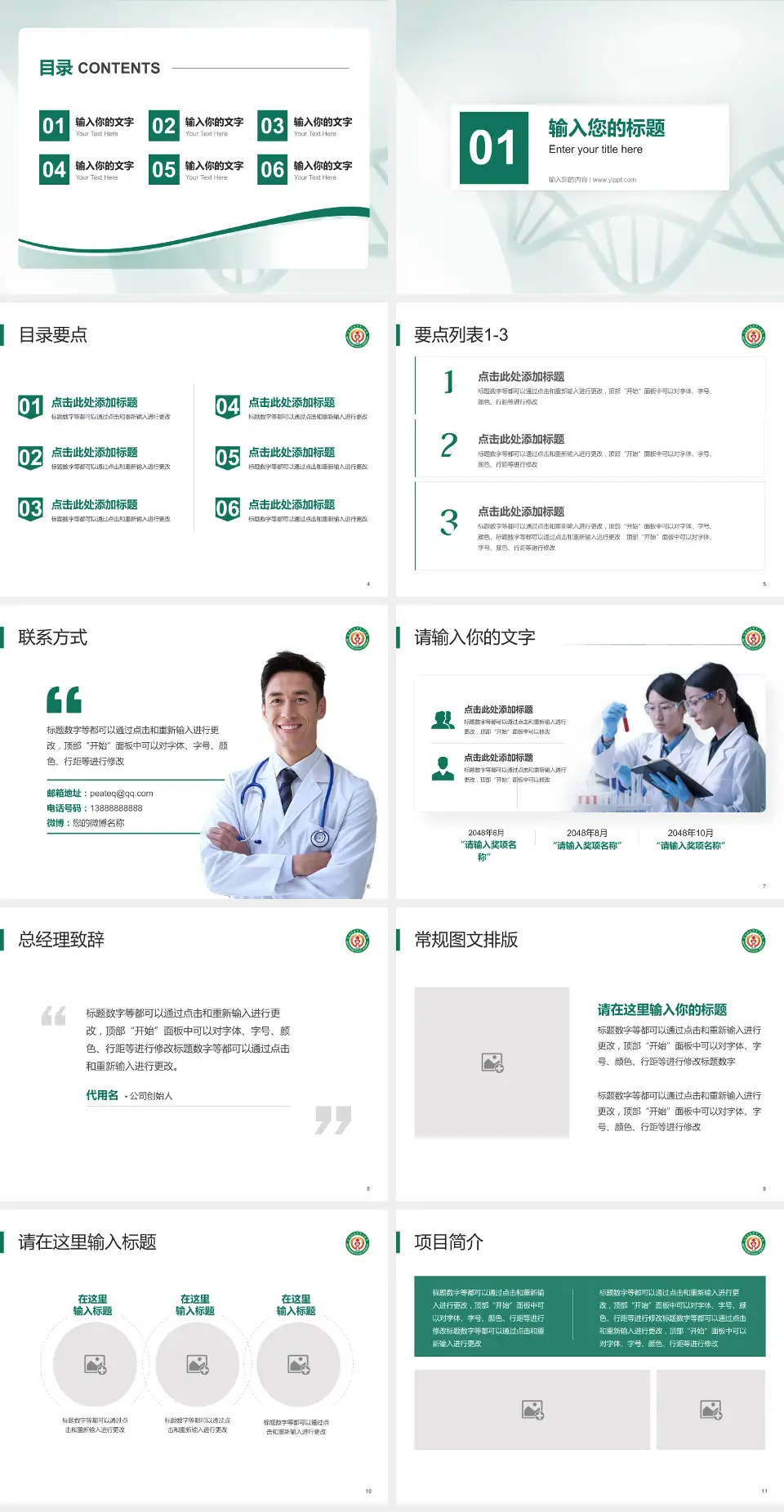 克拉玛依市中心医院项目申请与汇报PPT模板4:3格式幻灯片预览图2