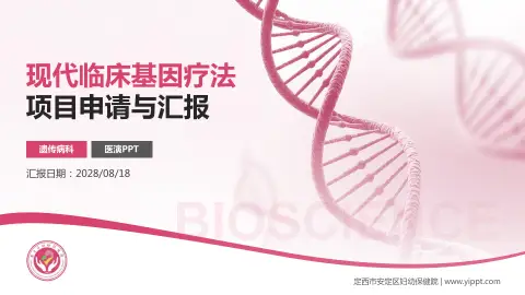 定西市安定区妇幼保健院项目申请与汇报PPT模板