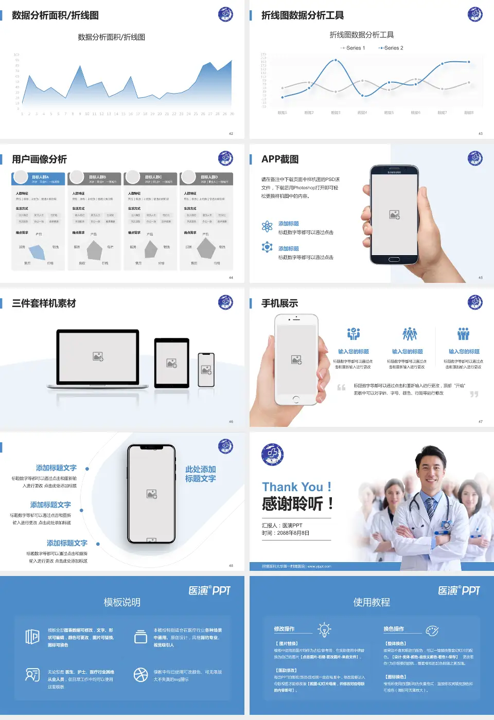 新疆医科大学第一附属医院科室介绍与推广PPT模板16:9格式幻灯片预览图6