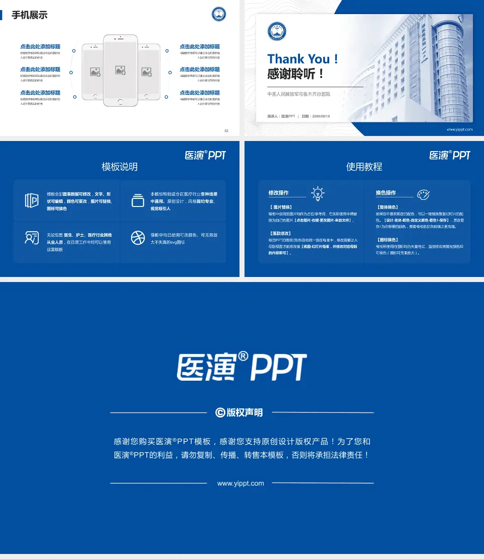 中国人民解放军乌鲁木齐总医院医院管理报告PPT模板16:9格式幻灯片预览图7