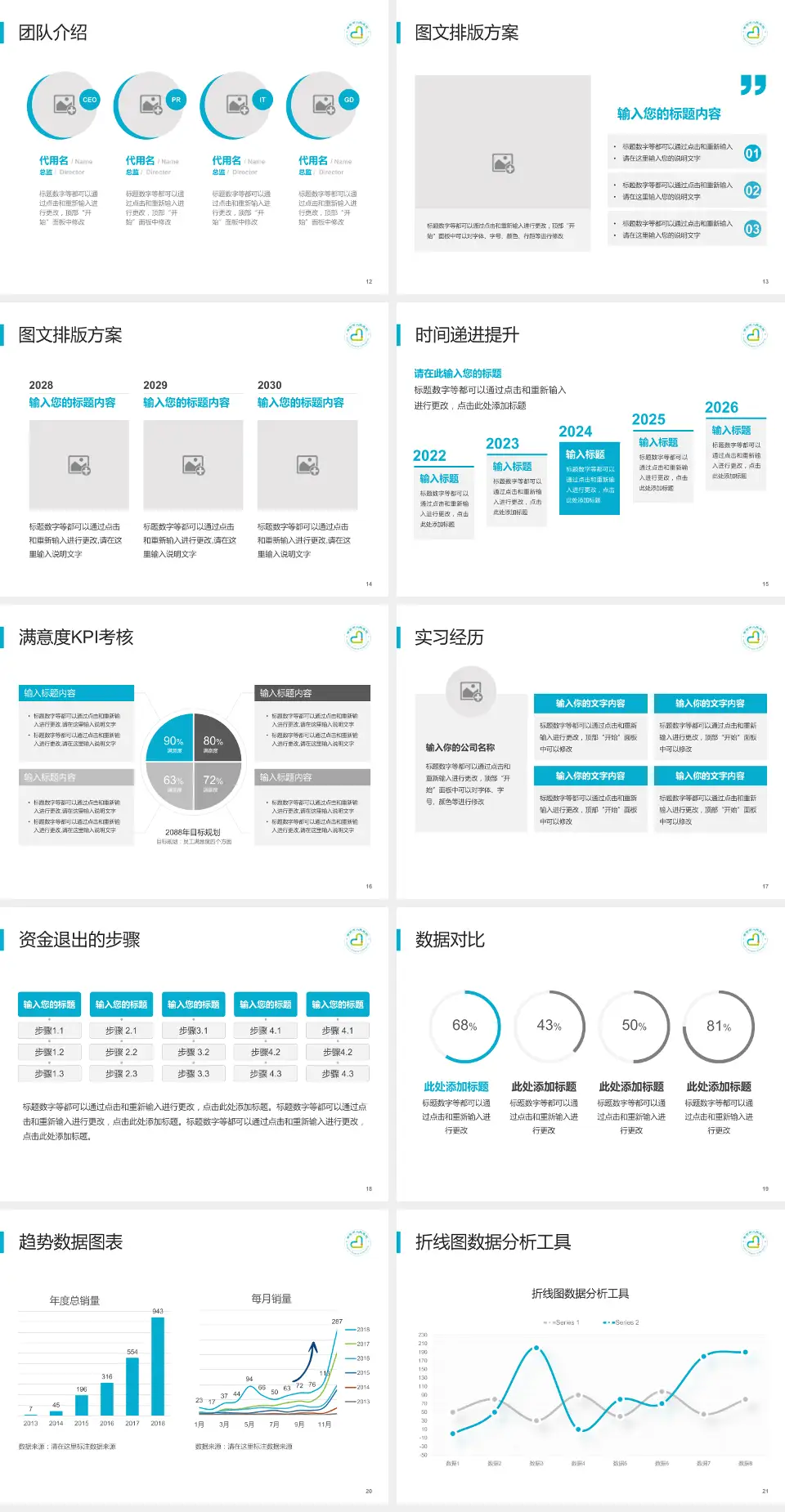 南宫市人民医院培训与教育PPT模板4:3格式幻灯片预览图3