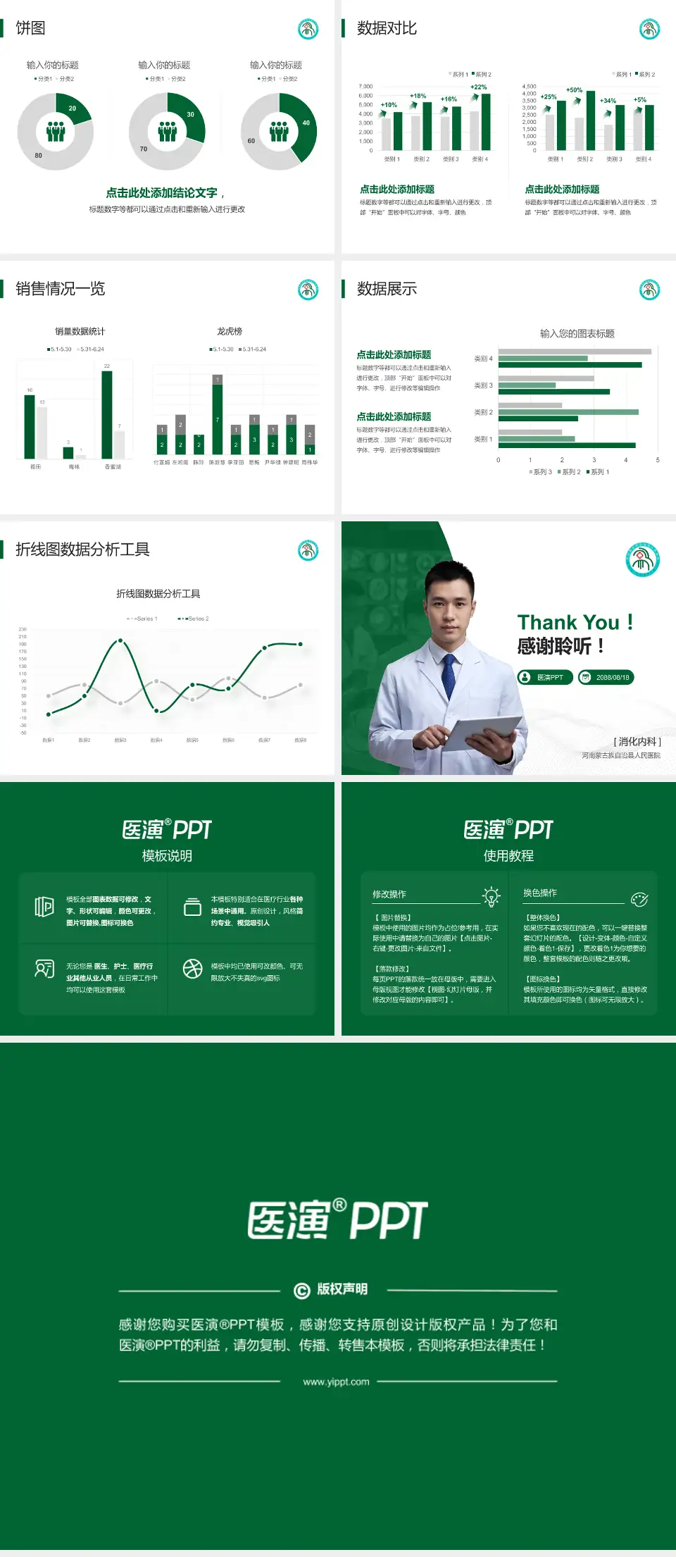 河南蒙古族自治县人民医院病例分享与讨论PPT模板4:3格式幻灯片预览图4