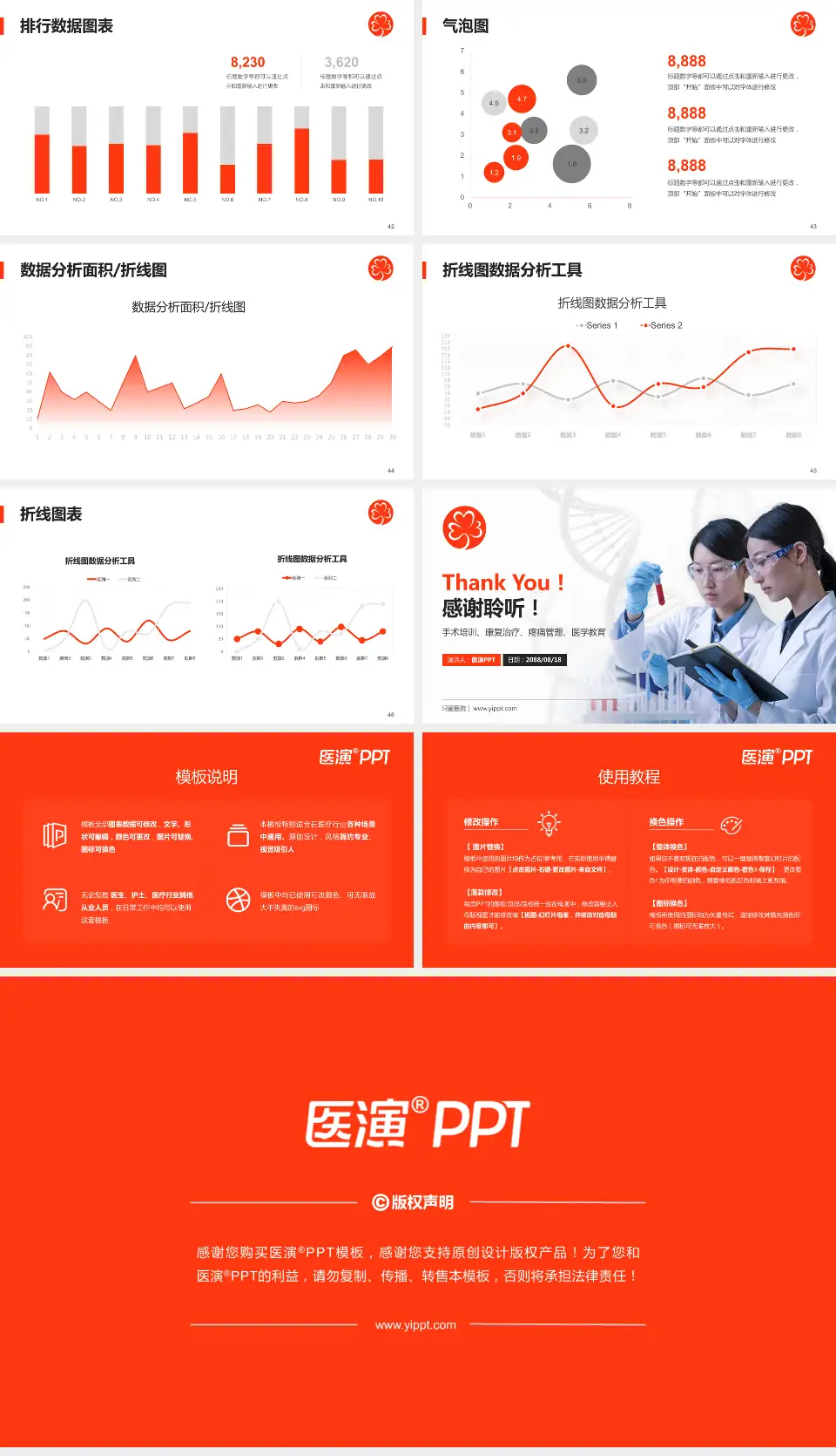 玛丽医院科研成果展示PPT模板16:9格式幻灯片预览图6