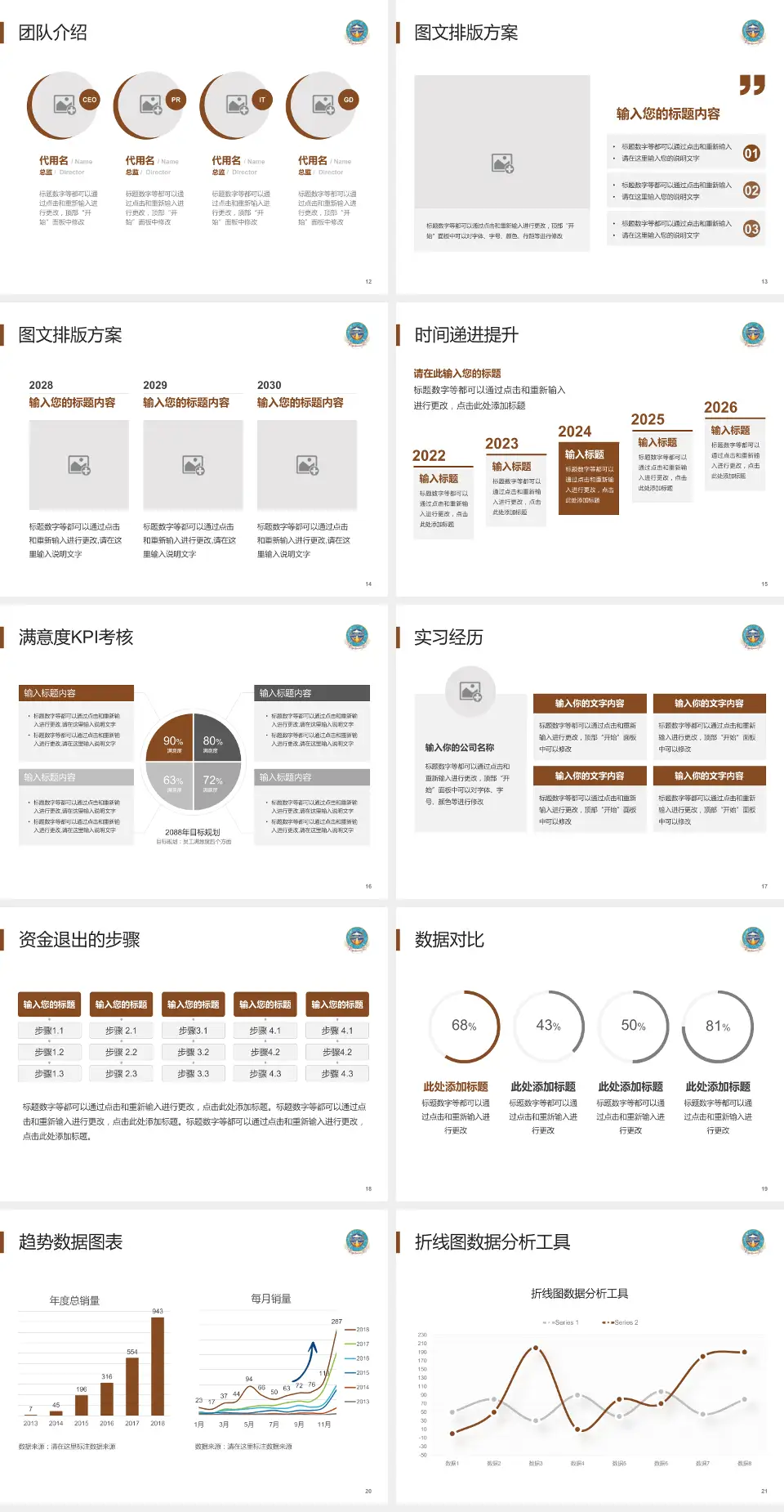 西藏自治区藏医院培训与教育PPT模板4:3格式幻灯片预览图3