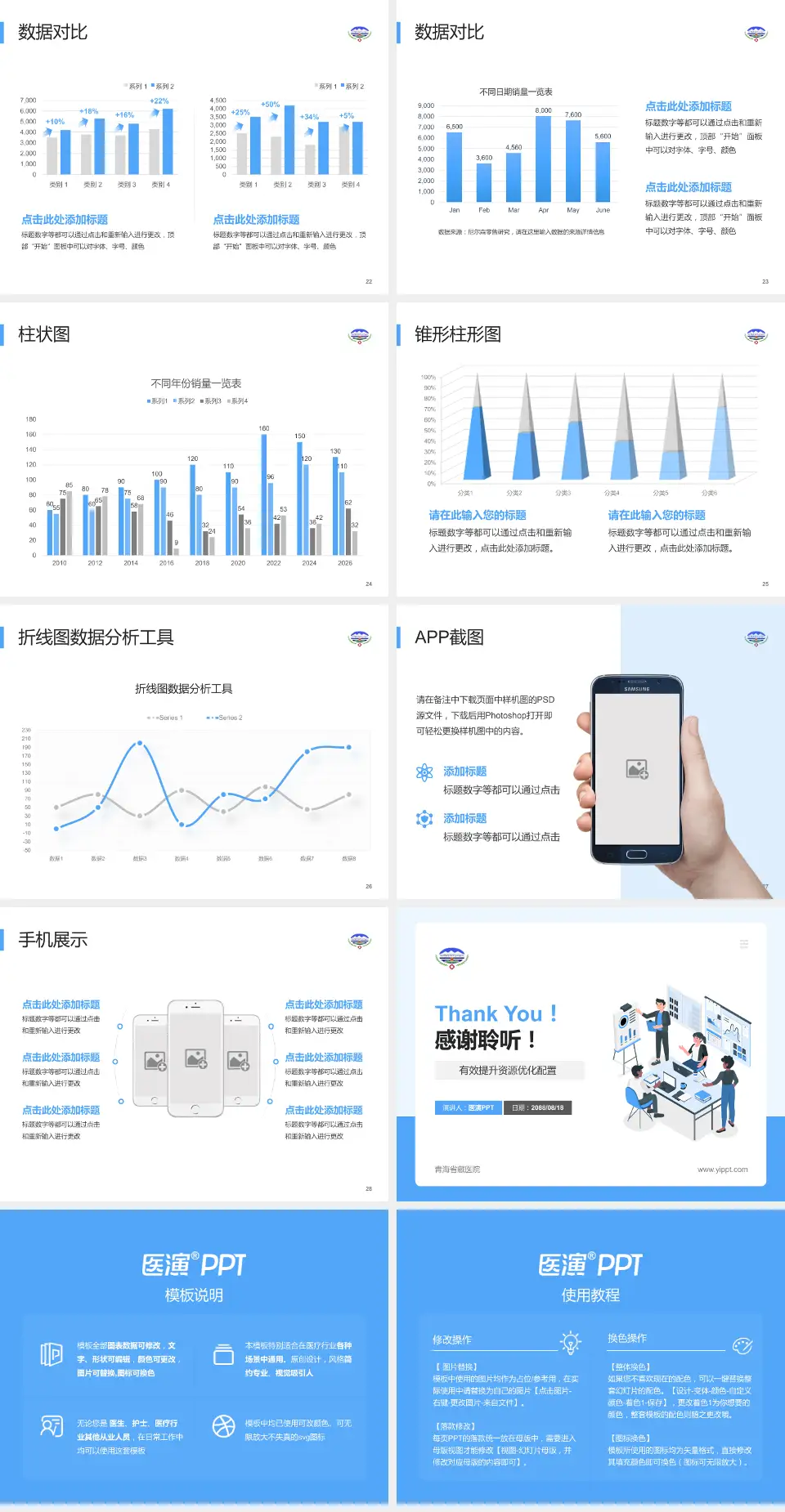 青海省藏医院财务与预算报告PPT模板4:3格式幻灯片预览图4