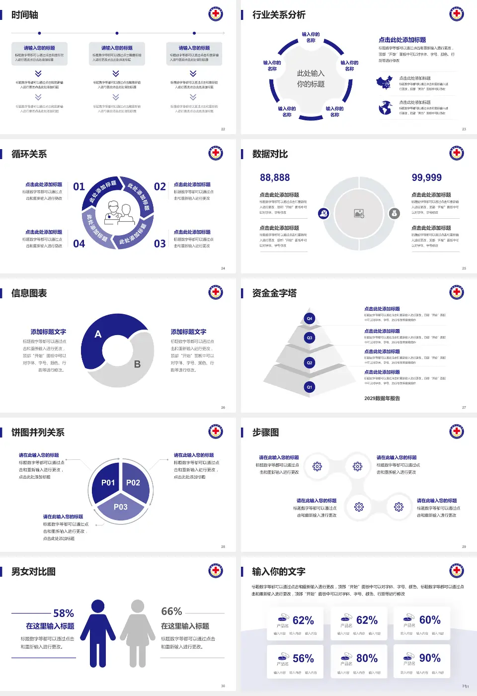 青海红十字医院医院管理报告PPT模板16:9格式幻灯片预览图4