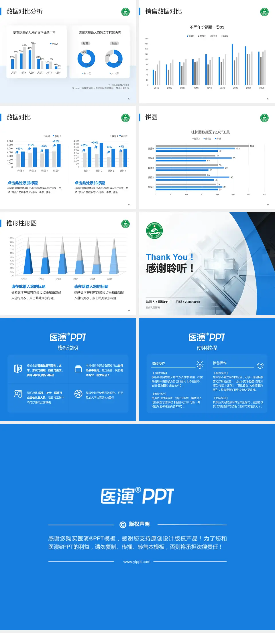 克州人民医院医疗行业比赛专用PPT模板4:3格式幻灯片预览图7