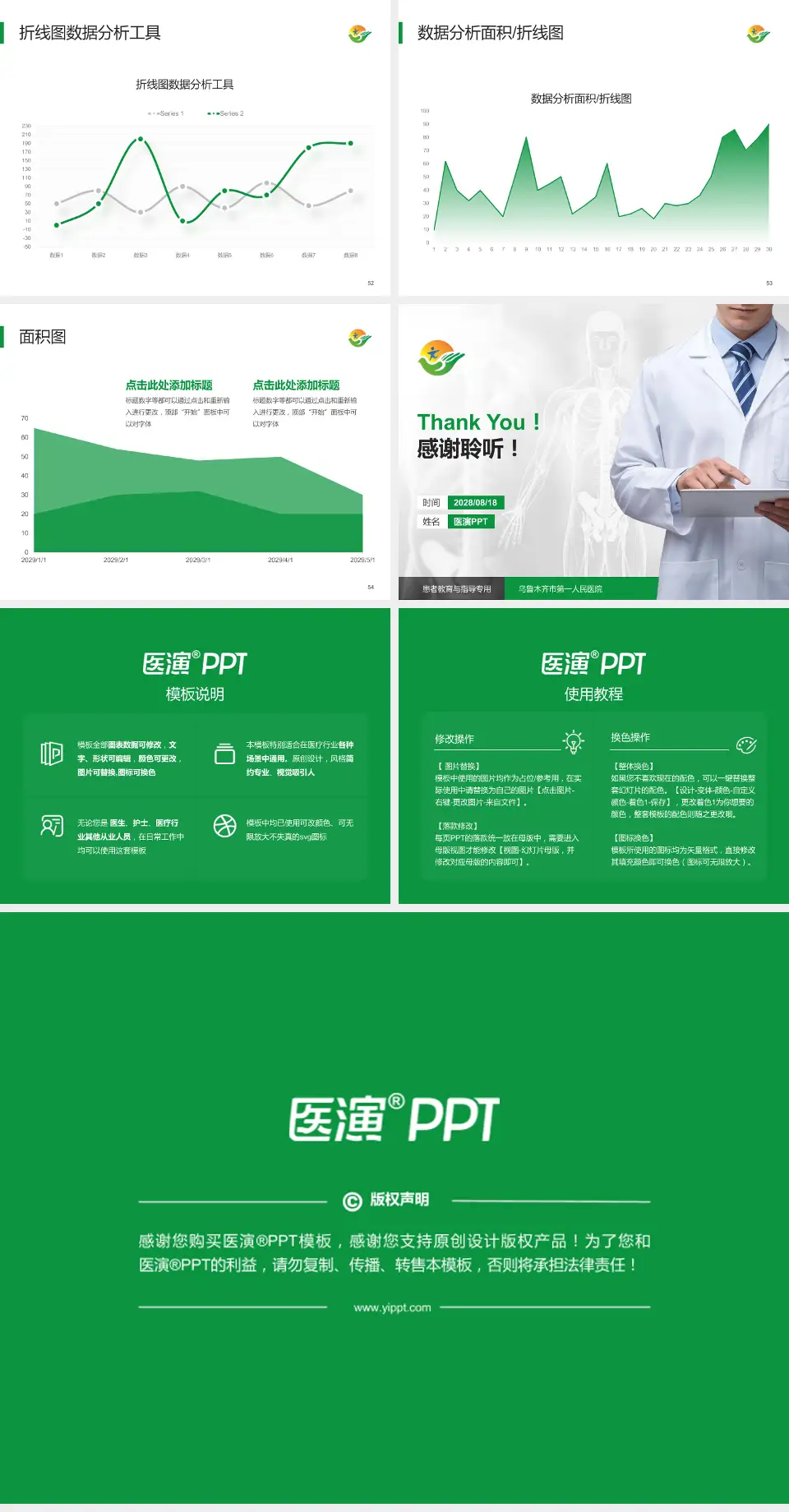 乌鲁木齐市第一人民医院患者教育与指导PPT模板4:3格式幻灯片预览图7
