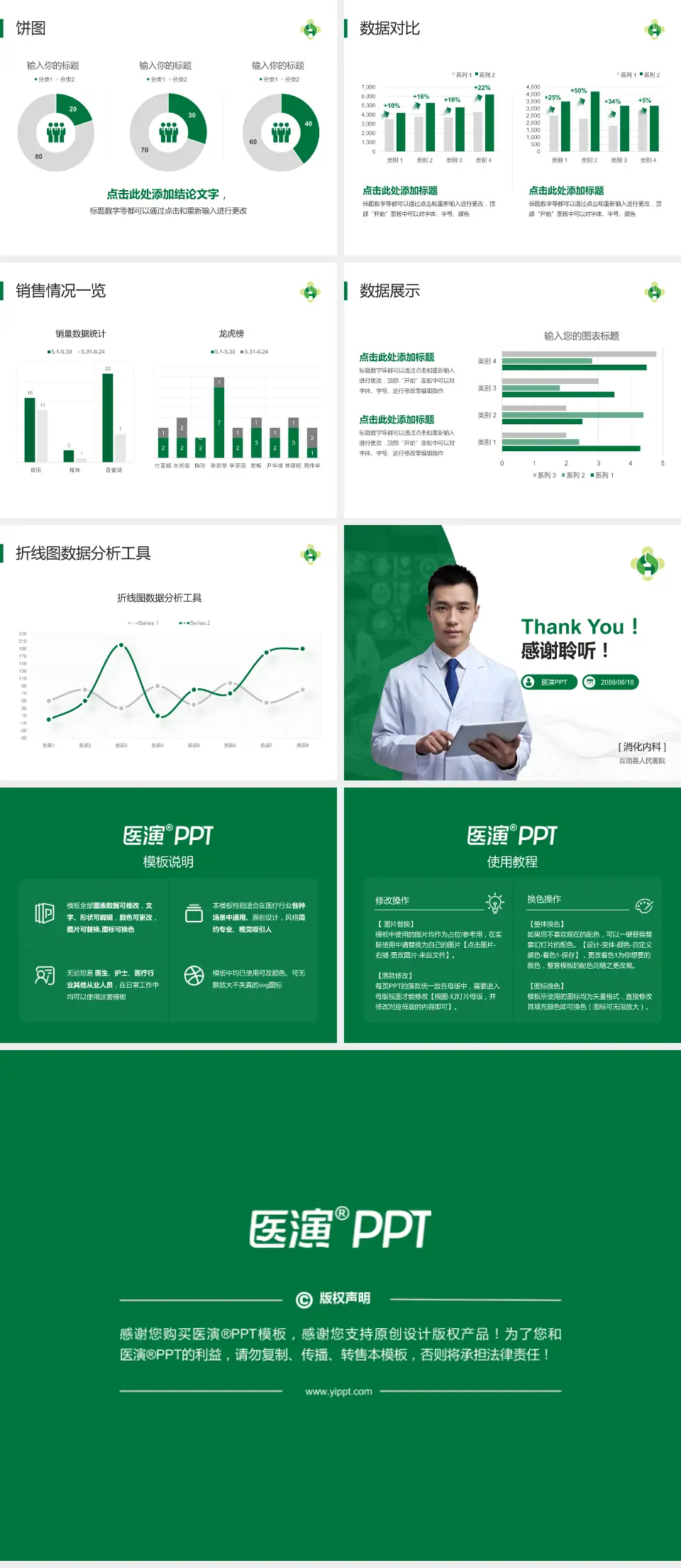 互助县人民医院病例分享与讨论PPT模板4:3格式幻灯片预览图4