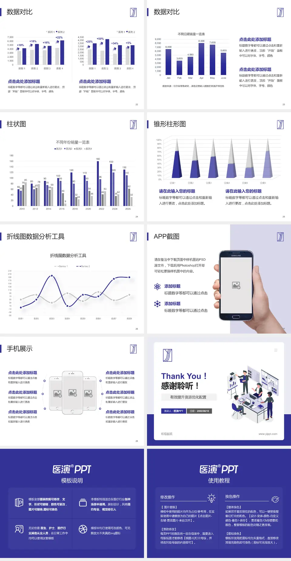 和信医院财务与预算报告PPT模板4:3格式幻灯片预览图4