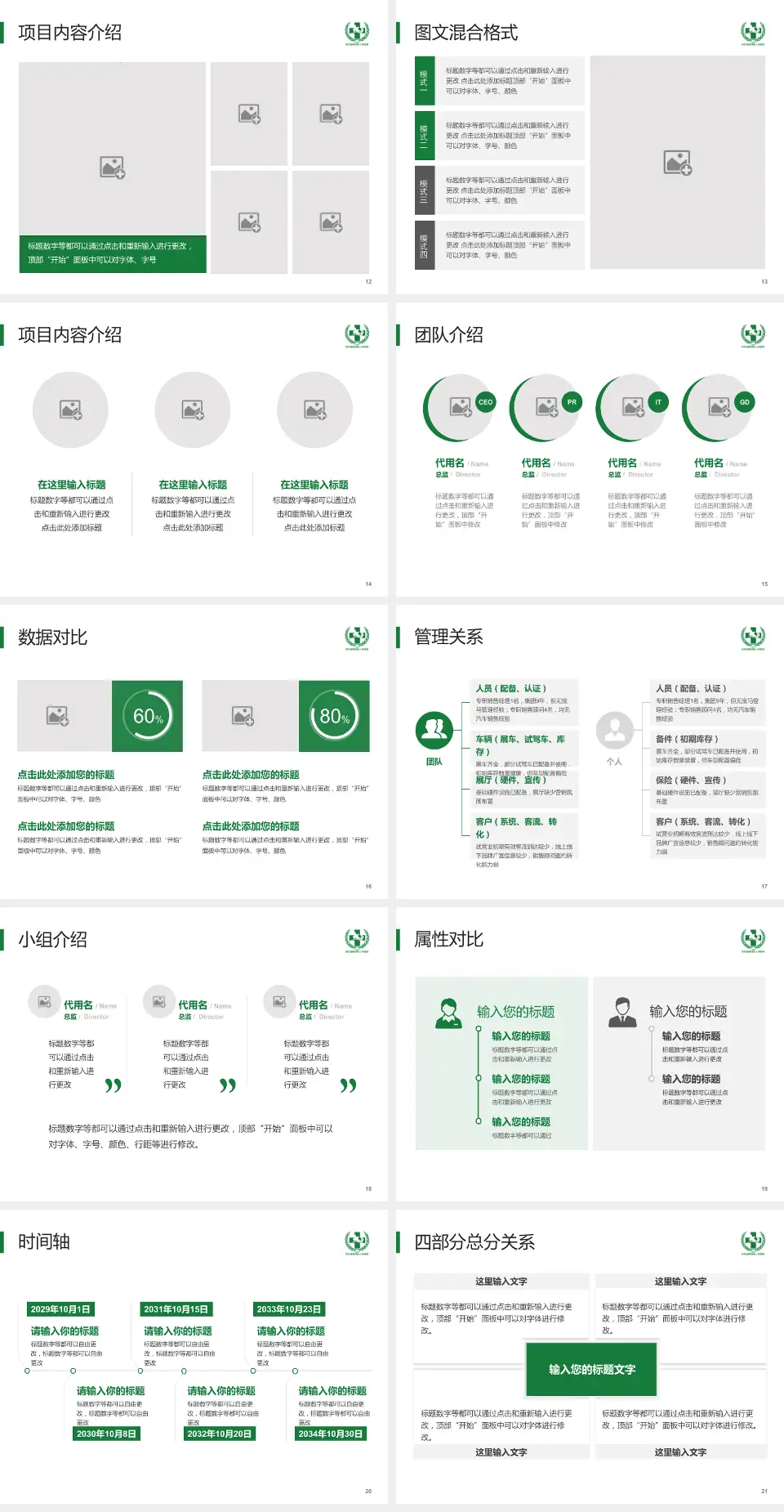 新河县人民医院科室介绍与推广PPT模板4:3格式幻灯片预览图3