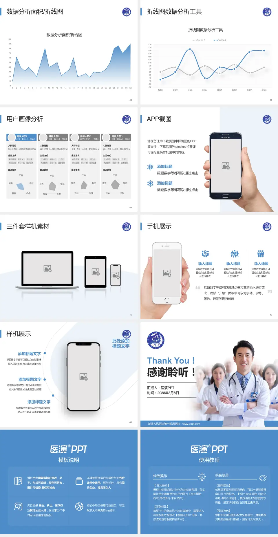 新疆人民医院第一附属医院科室介绍与推广PPT模板4:3格式幻灯片预览图6