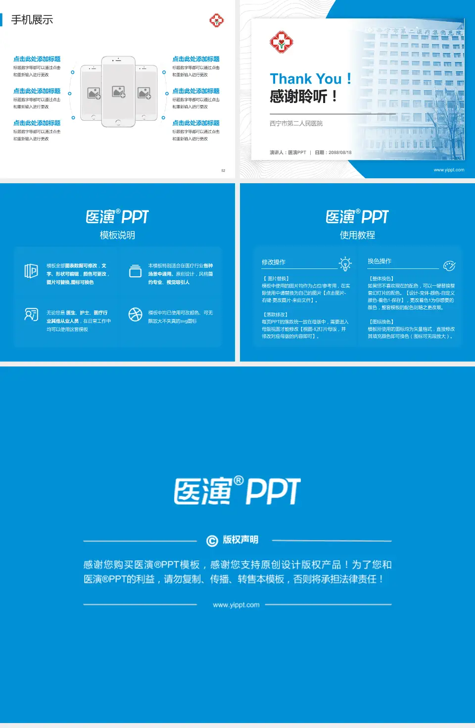 西宁市第二人民医院医院管理报告PPT模板4:3格式幻灯片预览图7