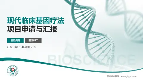 青海省中医院项目申请与汇报PPT模板