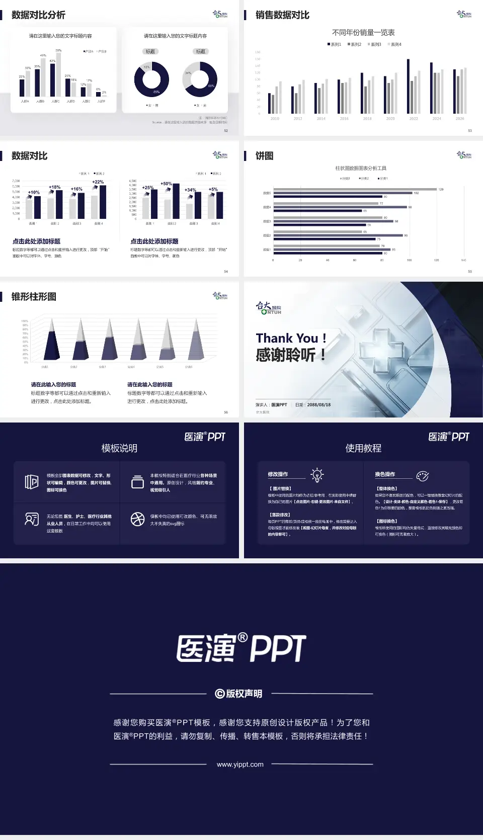 台大医院医疗行业比赛专用PPT模板16:9格式幻灯片预览图7