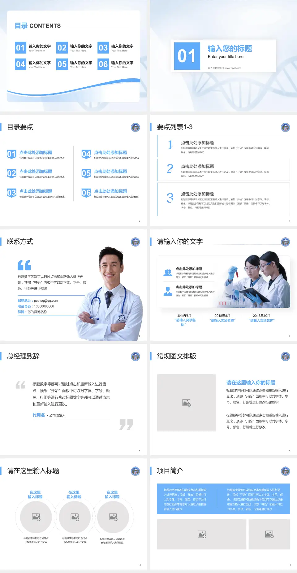 那曲地区藏医院项目申请与汇报PPT模板4:3格式幻灯片预览图2