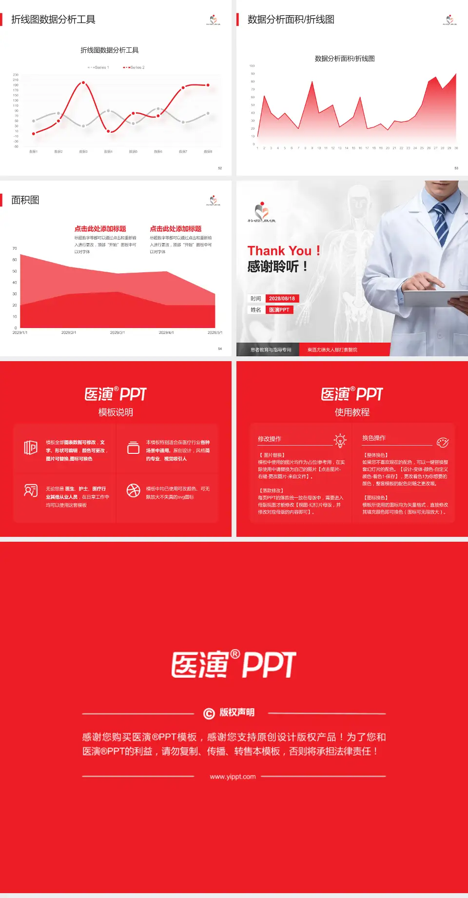 東區尤德夫人那打素醫院患者教育与指导PPT模板4:3格式幻灯片预览图7