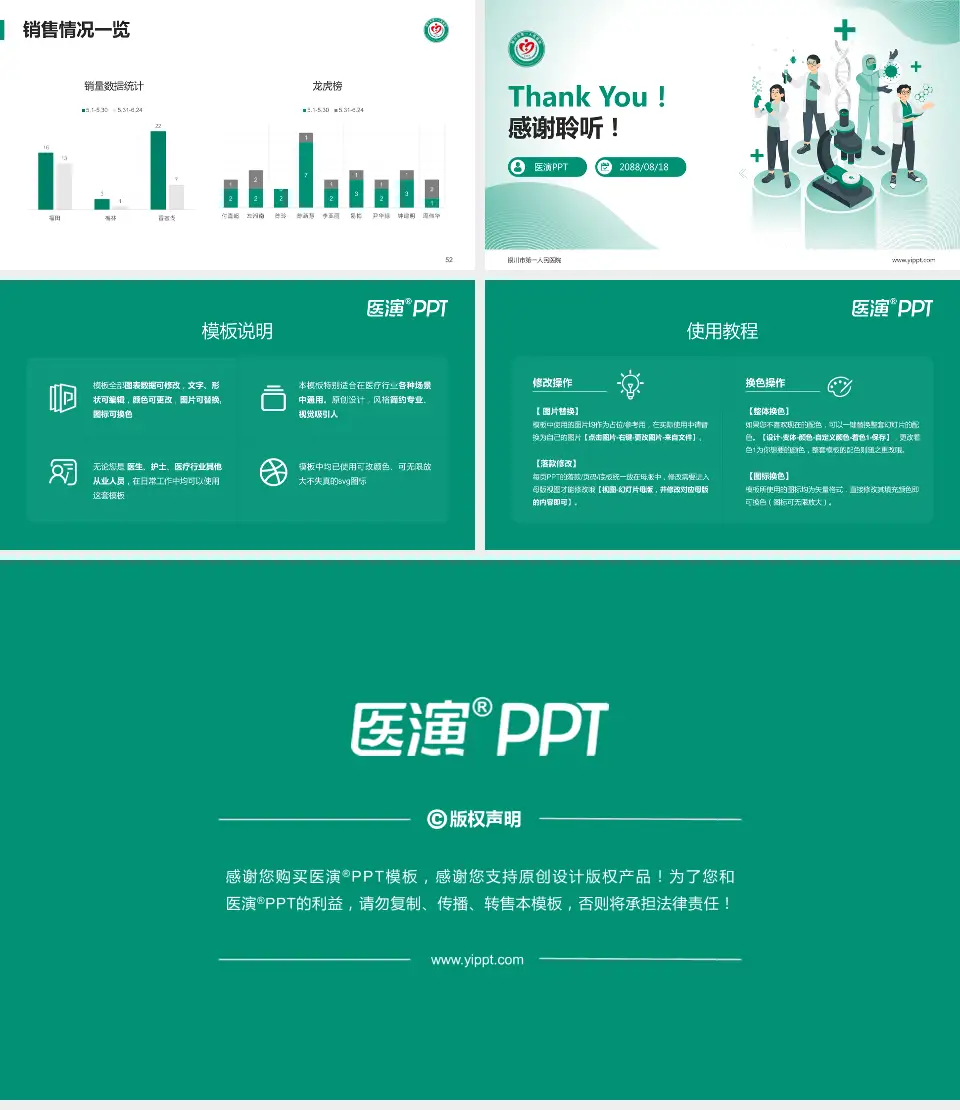 银川市第一人民医院品管圈PDCA演示专用PPT模板16:9格式幻灯片预览图7