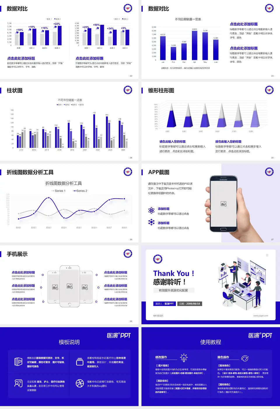 南和县医院财务与预算报告PPT模板16:9格式幻灯片预览图4