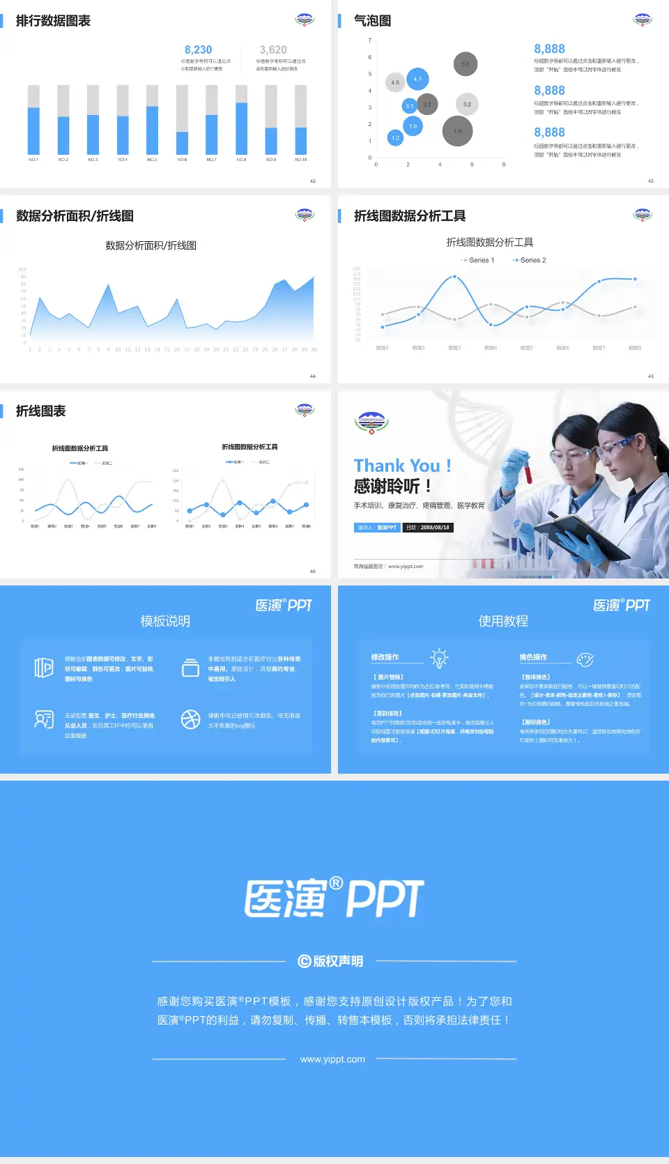 青海省藏医院科研成果展示PPT模板16:9格式幻灯片预览图6