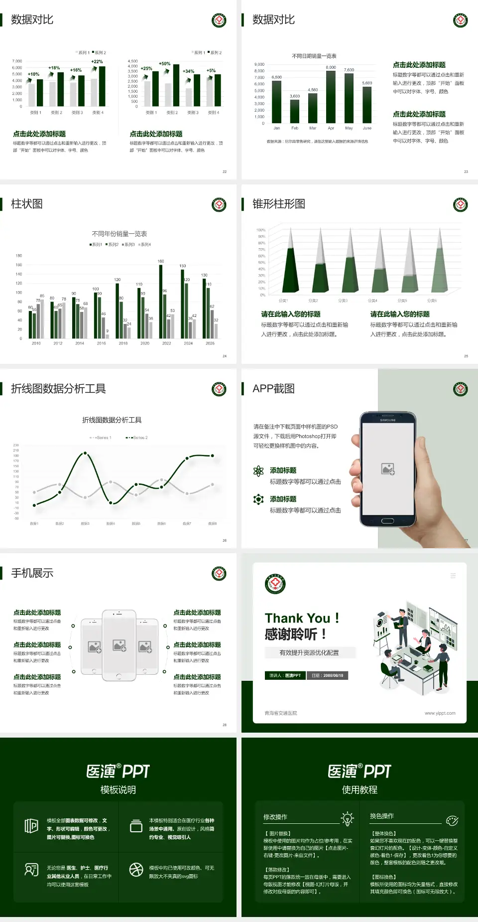青海省交通医院财务与预算报告PPT模板4:3格式幻灯片预览图4