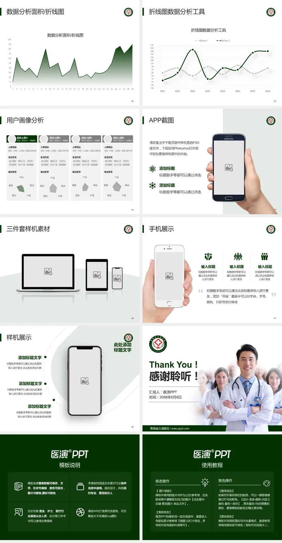 青海省交通医院科室介绍与推广PPT模板4:3格式幻灯片预览图6