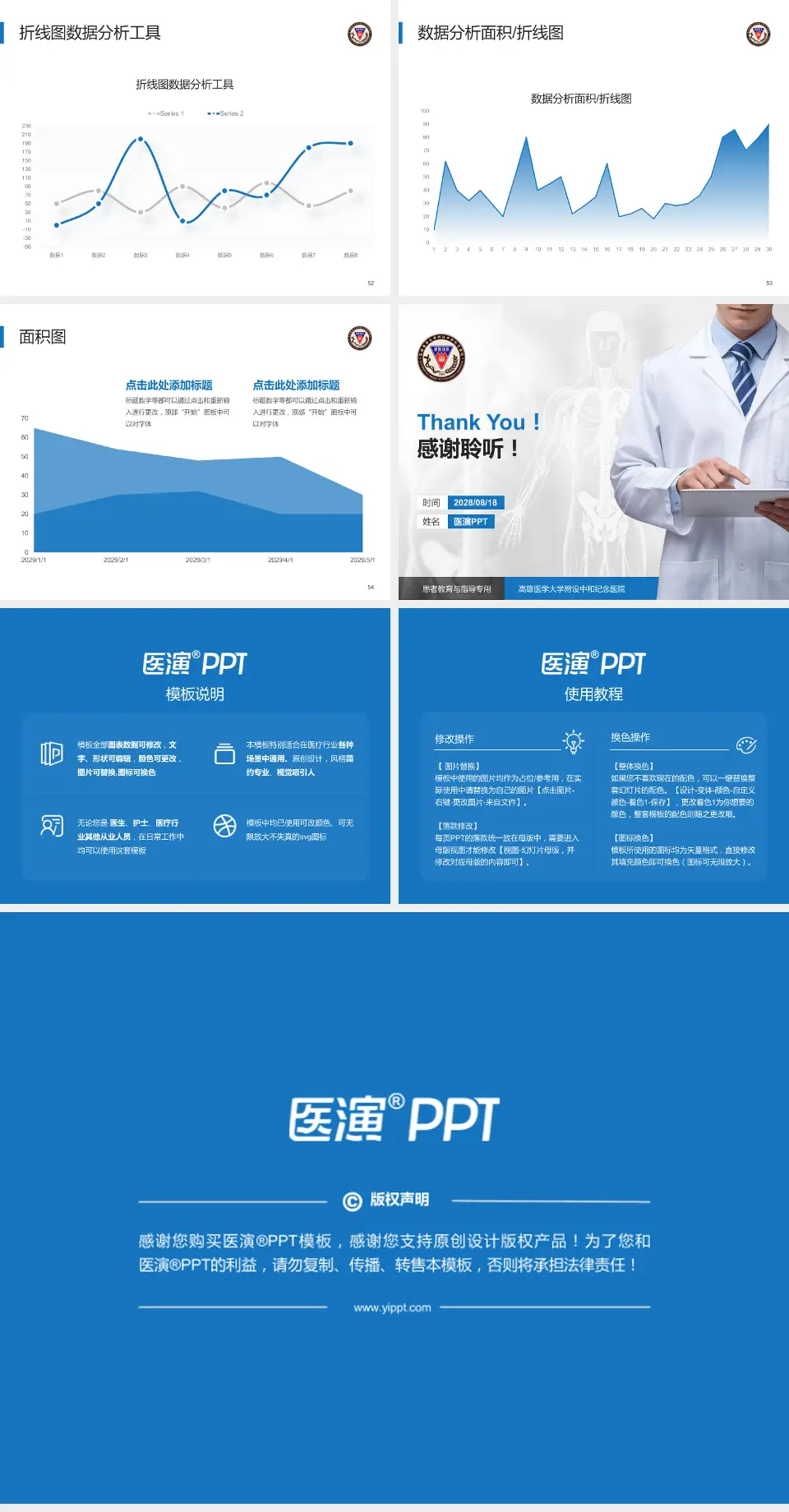 高雄医学大学附设中和纪念医院患者教育与指导PPT模板4:3格式幻灯片预览图7