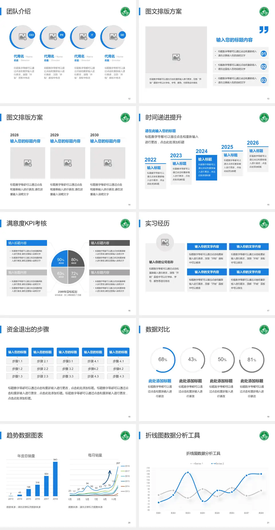 克州人民医院培训与教育PPT模板4:3格式幻灯片预览图3