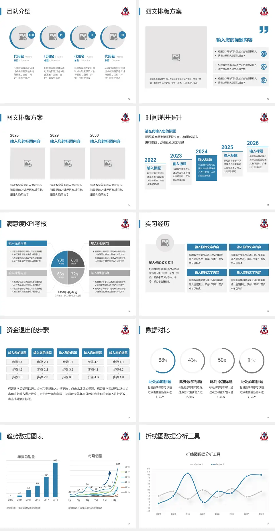 广华医院培训与教育PPT模板4:3格式幻灯片预览图3