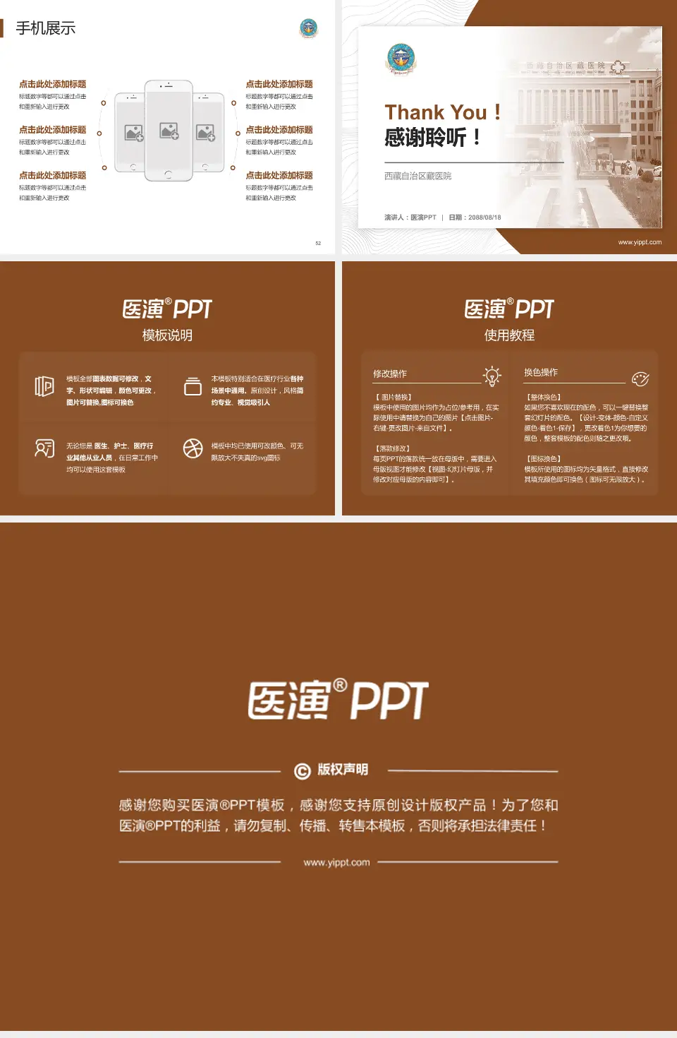 西藏自治区藏医院医院管理报告PPT模板4:3格式幻灯片预览图7