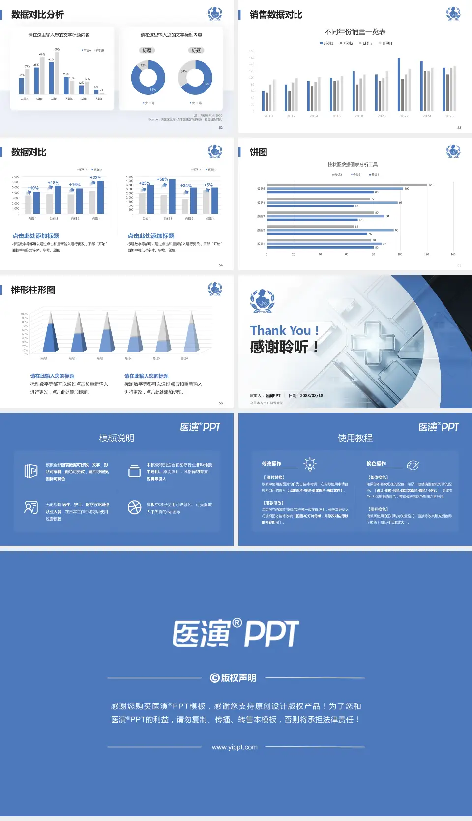乌鲁木齐市妇幼保健院医疗行业比赛专用PPT模板16:9格式幻灯片预览图7