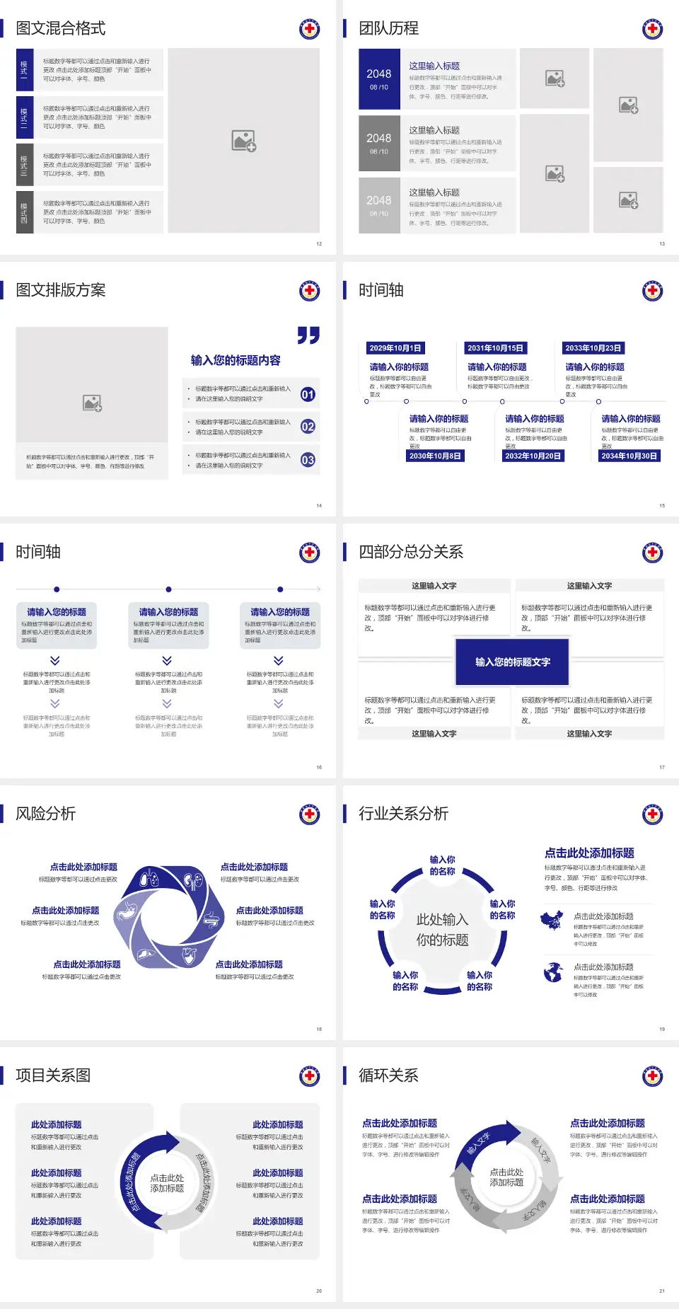 青海红十字医院项目申请与汇报PPT模板4:3格式幻灯片预览图3