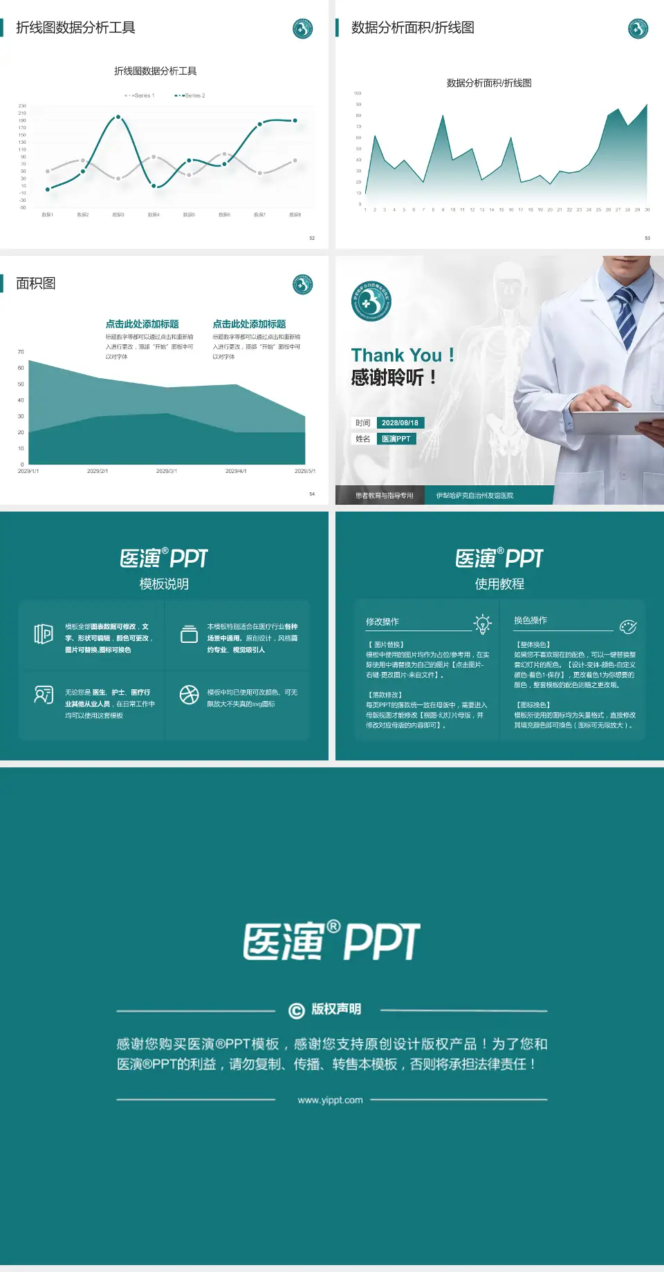 伊犁哈萨克自治州友谊医院患者教育与指导PPT模板4:3格式幻灯片预览图7