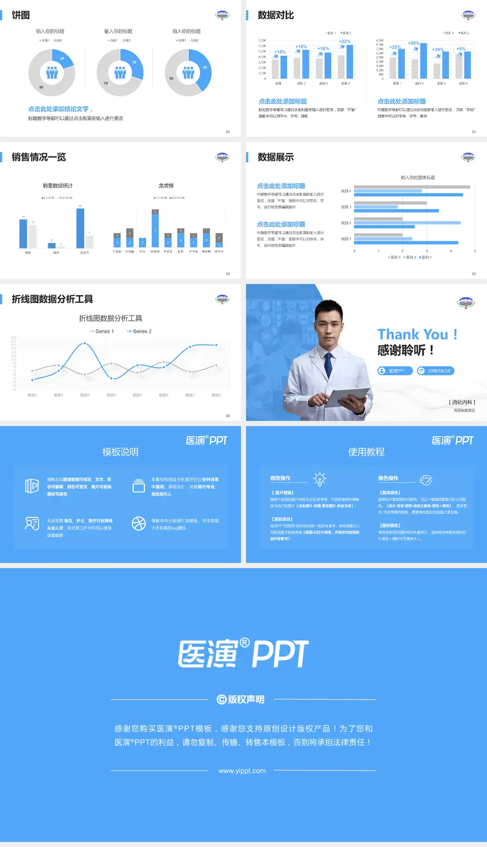 青海省藏医院病例分享与讨论PPT模板16:9格式幻灯片预览图4