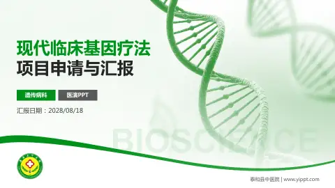 泰和县中医院项目申请与汇报PPT模板