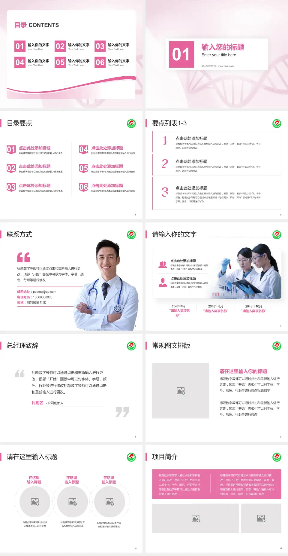 萍乡市妇幼保健院项目申请与汇报PPT模板4:3格式幻灯片预览图2