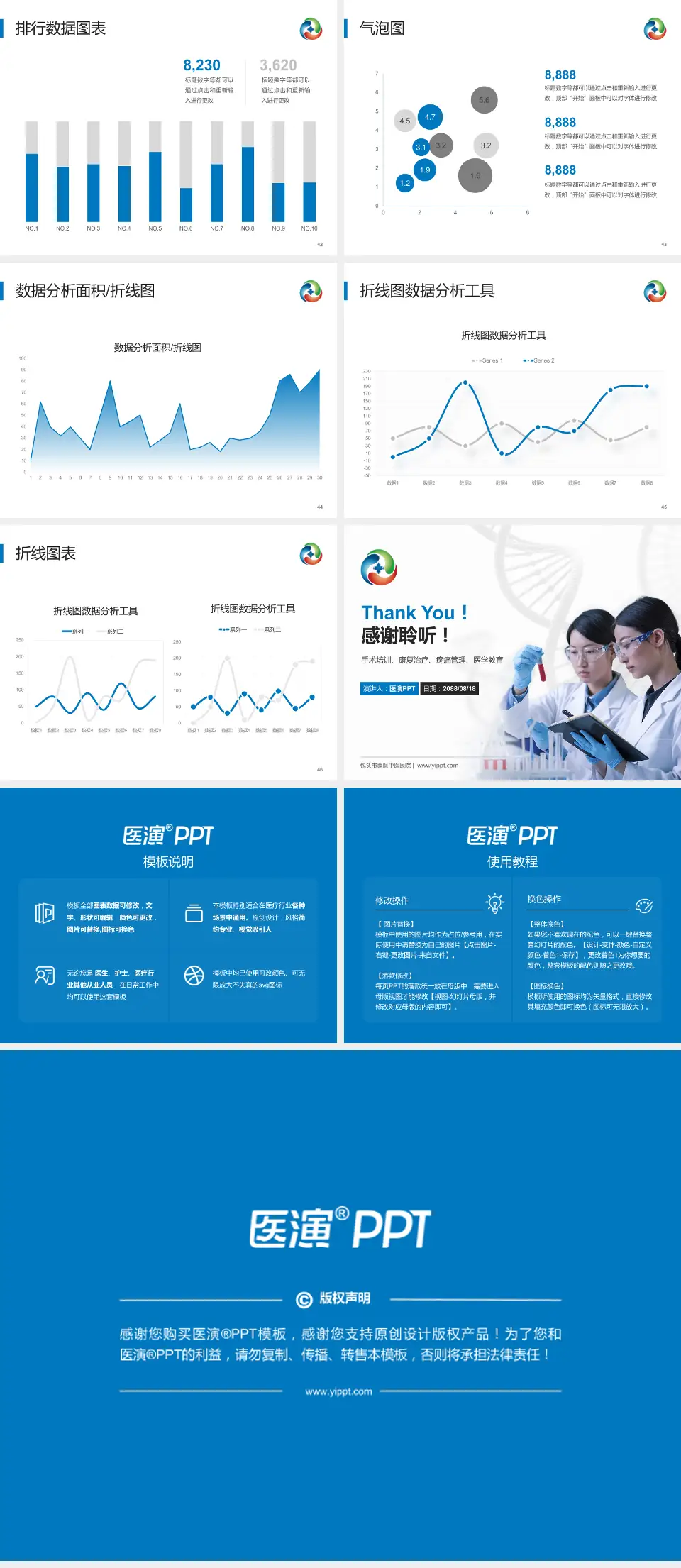 包头市蒙医中医医院科研成果展示PPT模板4:3格式幻灯片预览图6