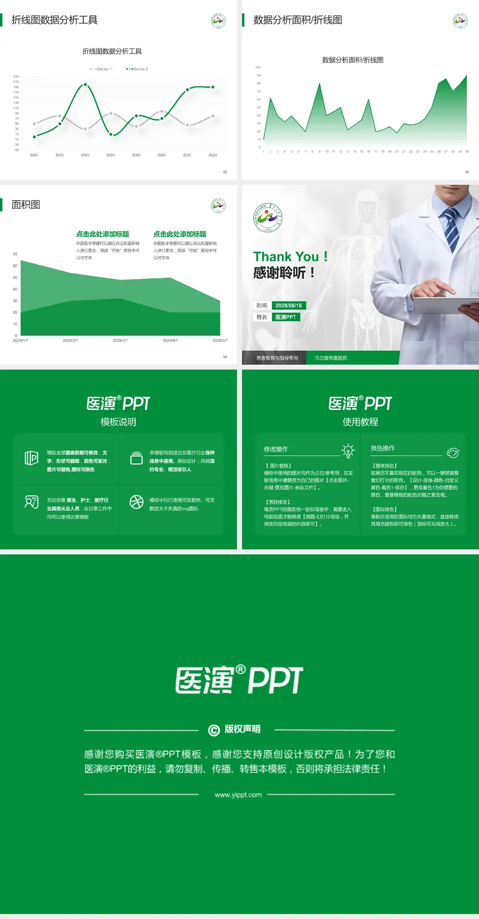 乌兰察布盟医院患者教育与指导PPT模板4:3格式幻灯片预览图7