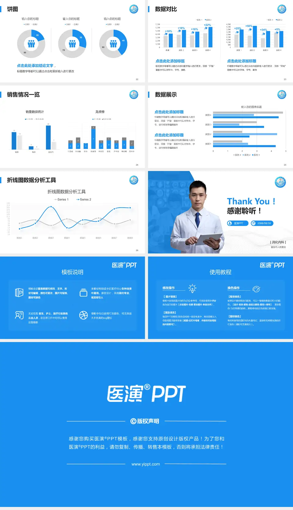 瑞金市人民医院病例分享与讨论PPT模板16:9格式幻灯片预览图4