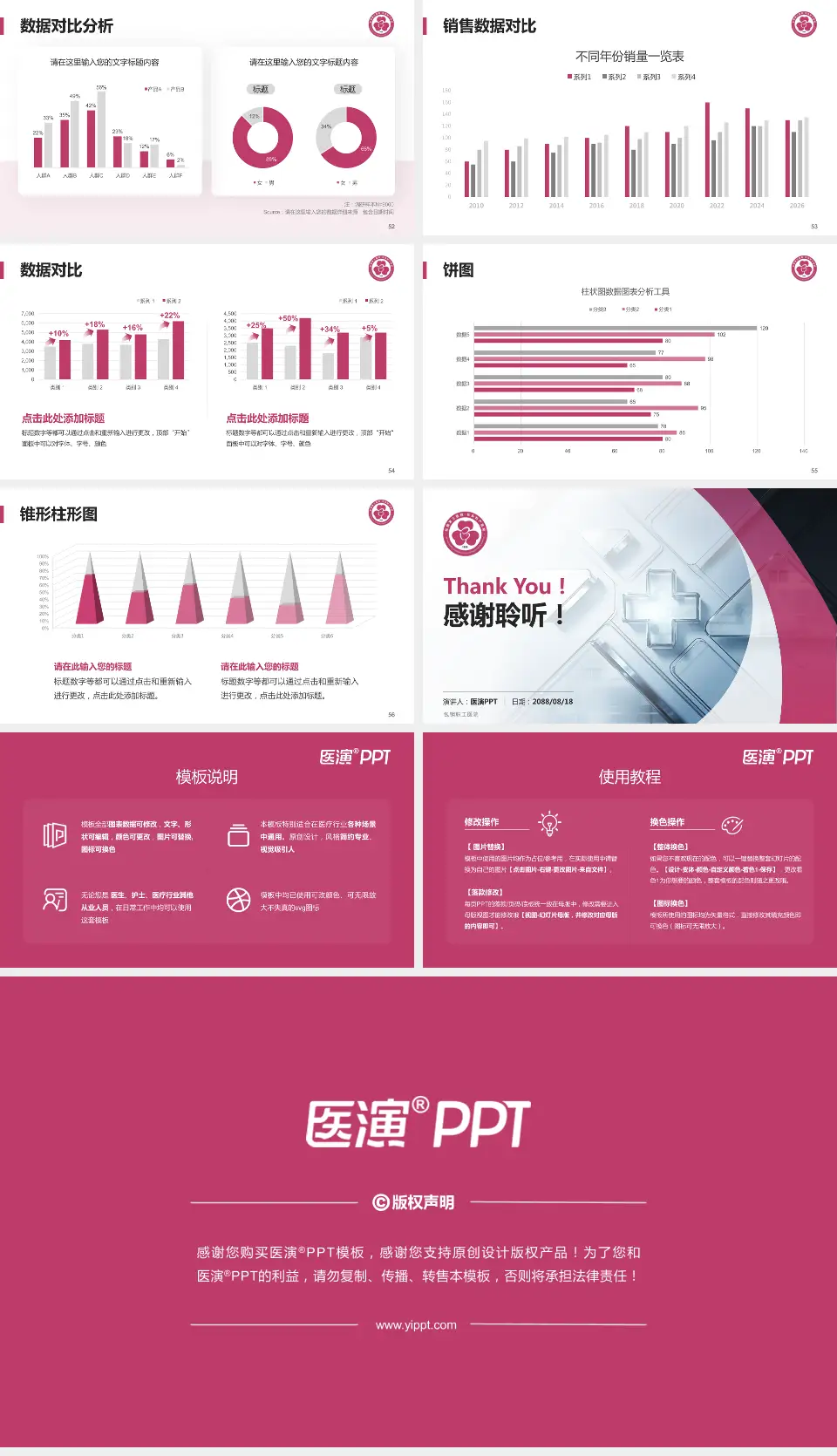 包钢职工医院医疗行业比赛专用PPT模板16:9格式幻灯片预览图7