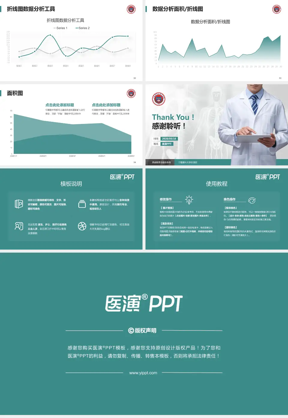 宁夏医科大学总医院患者教育与指导PPT模板16:9格式幻灯片预览图7