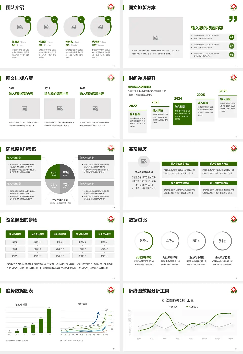 内蒙古林业总医院培训与教育PPT模板16:9格式幻灯片预览图3