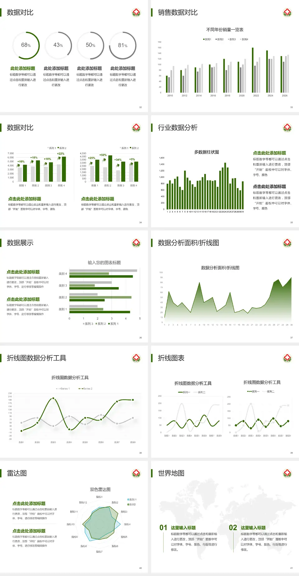 内蒙古林业总医院会议与研讨会PPT模板4:3格式幻灯片预览图5