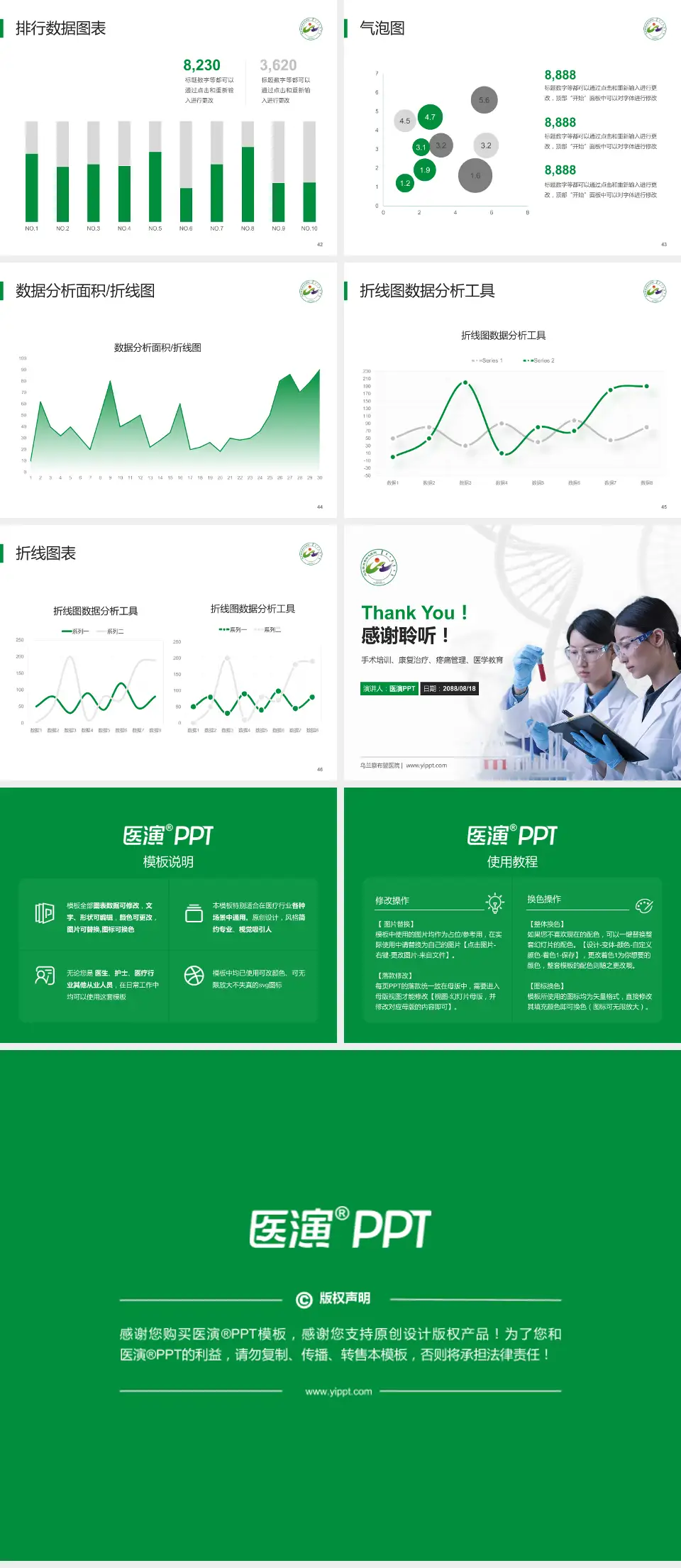 乌兰察布盟医院科研成果展示PPT模板4:3格式幻灯片预览图6