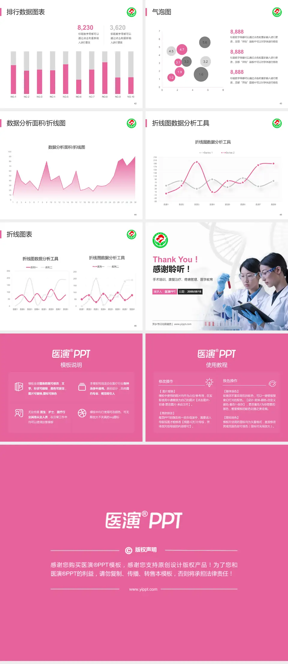 萍乡市妇幼保健院科研成果展示PPT模板4:3格式幻灯片预览图6