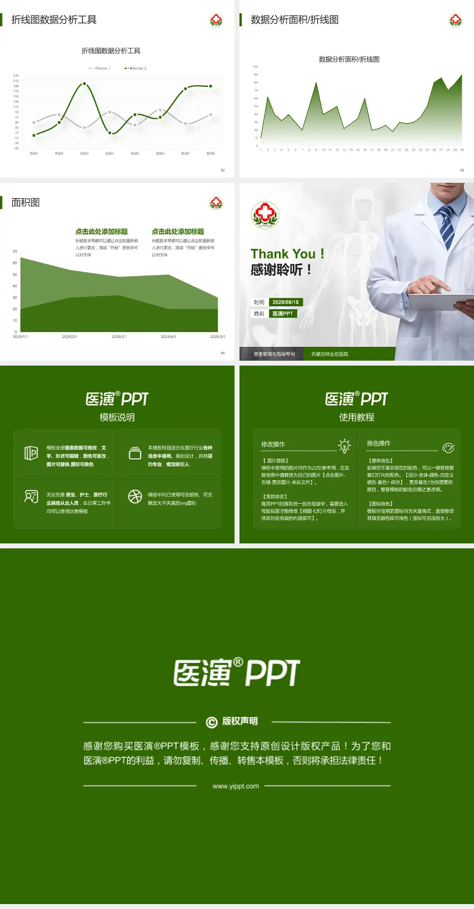 内蒙古林业总医院患者教育与指导PPT模板4:3格式幻灯片预览图7