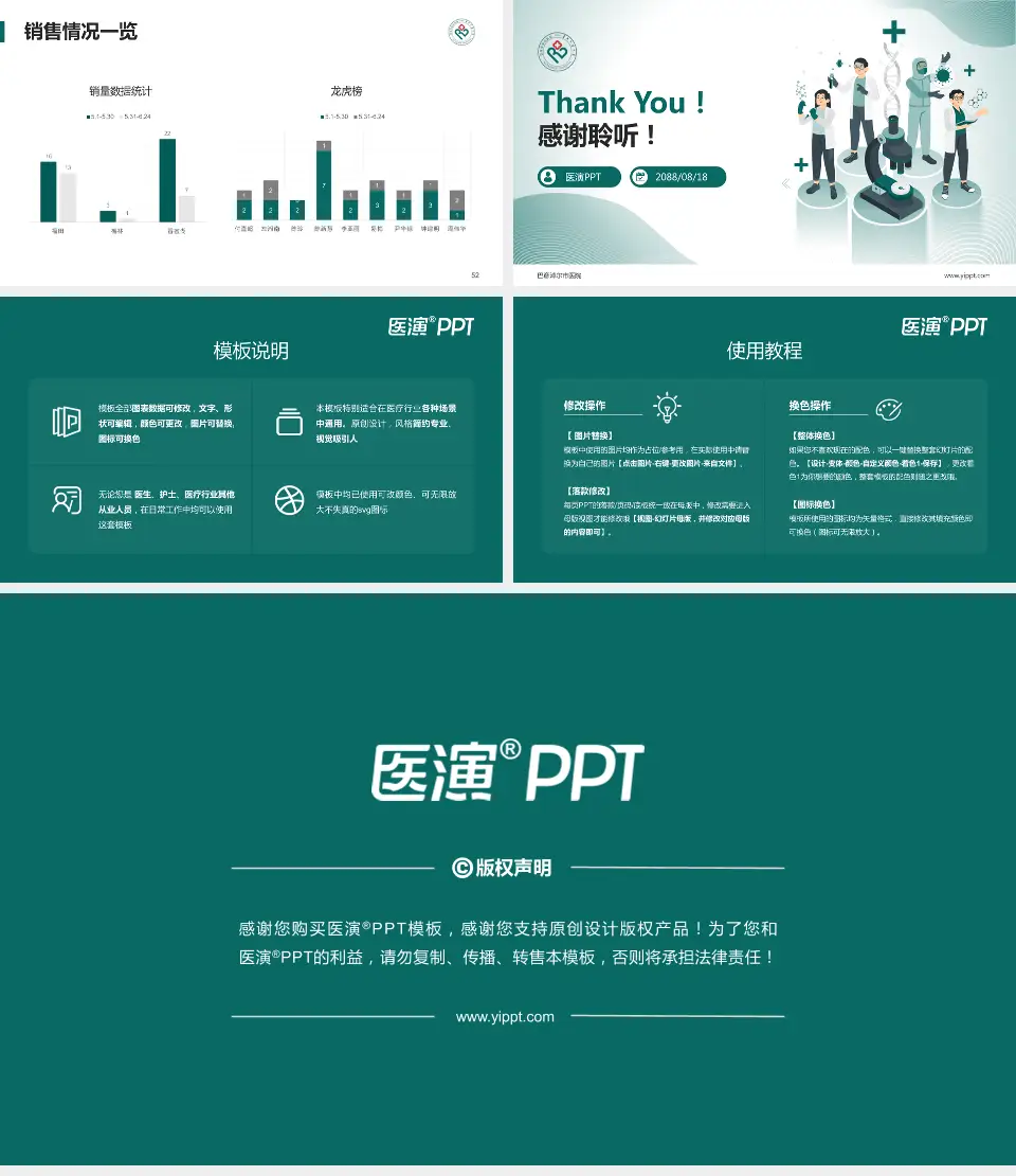 巴彦淖尔市医院品管圈PDCA演示专用PPT模板16:9格式幻灯片预览图7