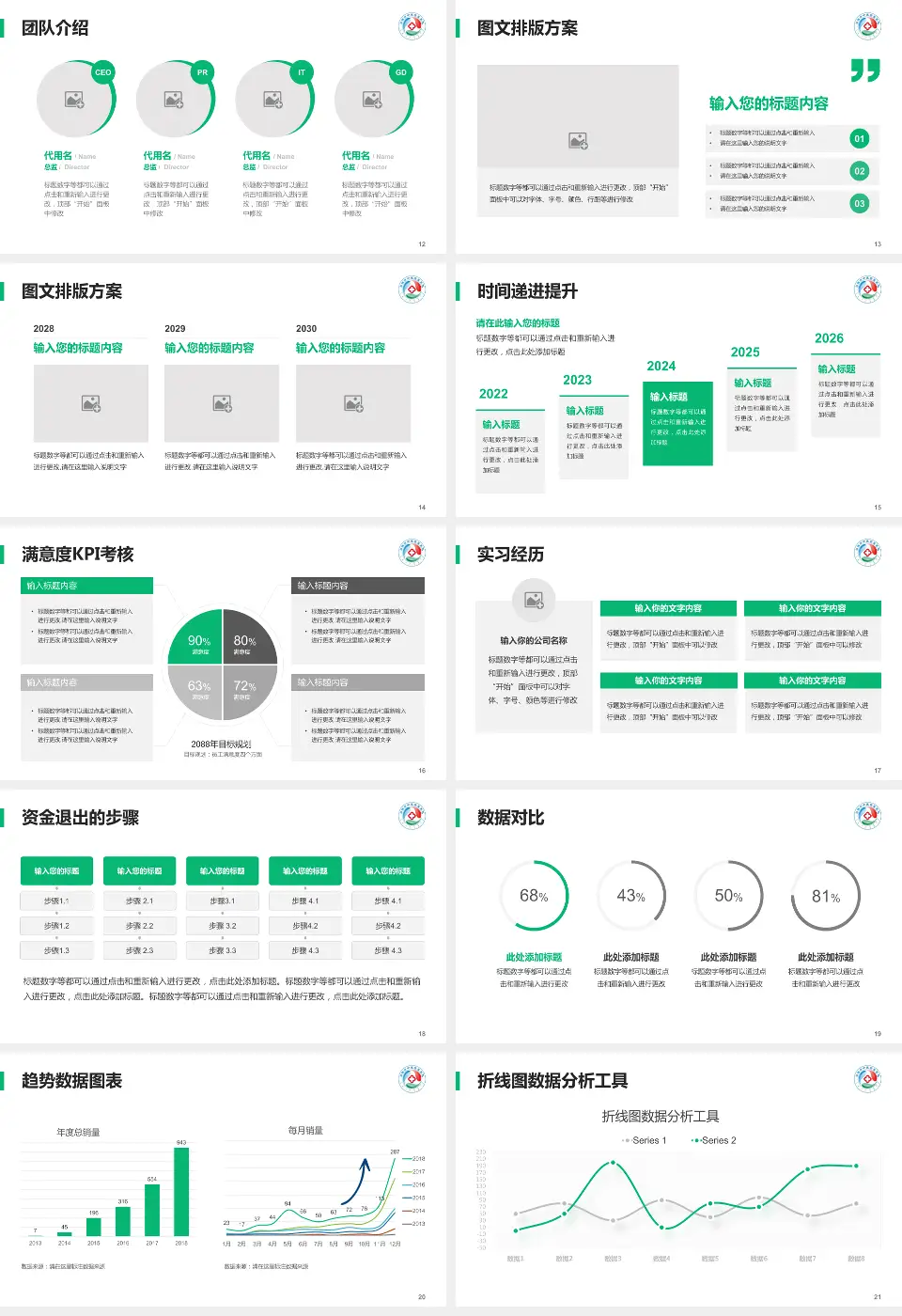 乌海市蒙中医院培训与教育PPT模板16:9格式幻灯片预览图3